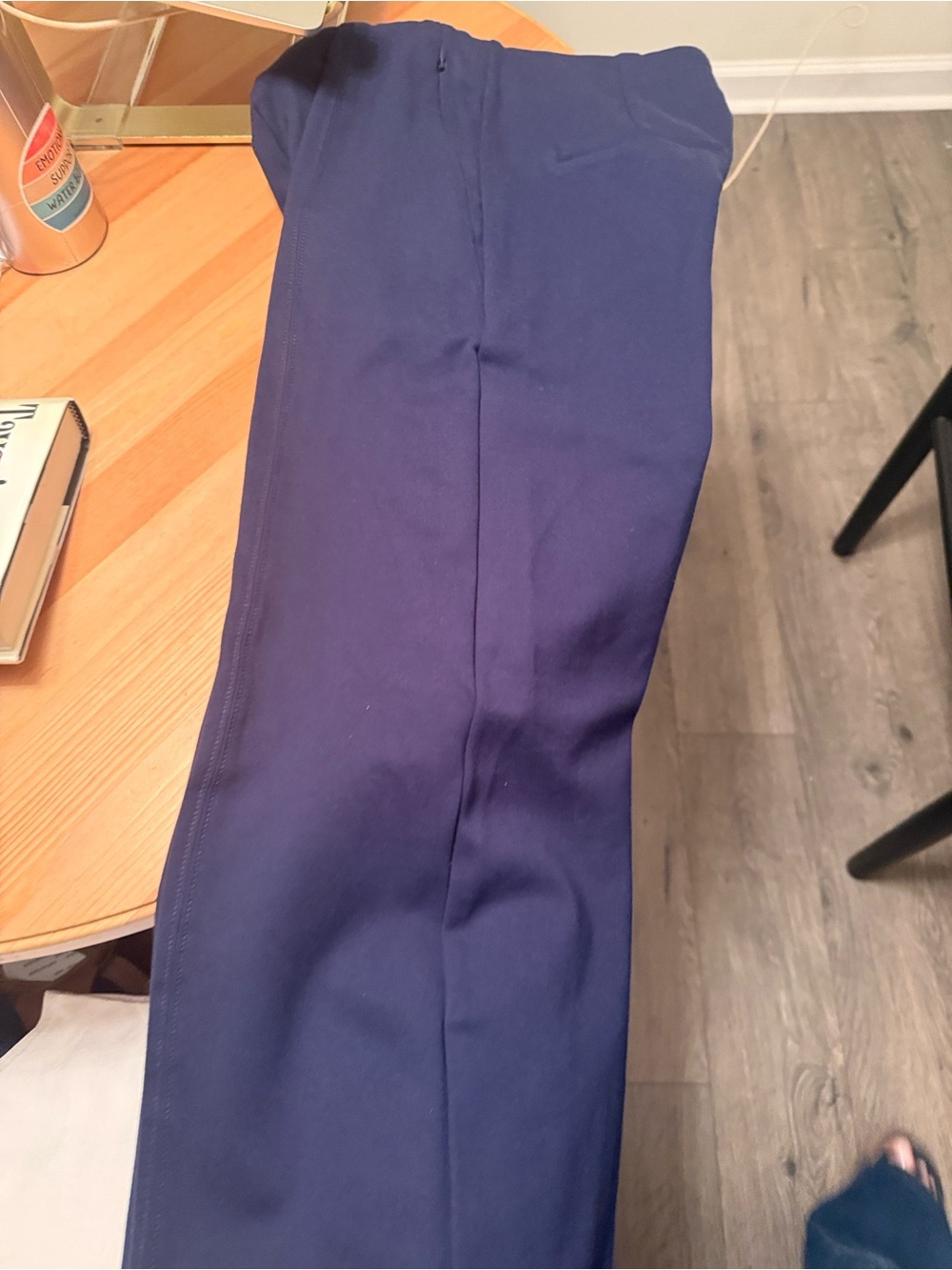 LOFT Wide-Leg Ponte Pants (Two pairs in Navy Blue and Grey) - Picture 3 of 8